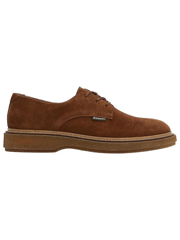 Barbour Men's Harefield Derby Shoes - Toffee Suede Image 1