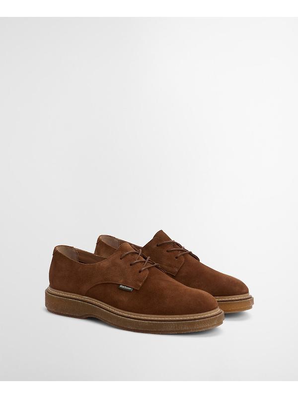 Barbour Men's Harefield Derby Shoes - Toffee Suede Image 2