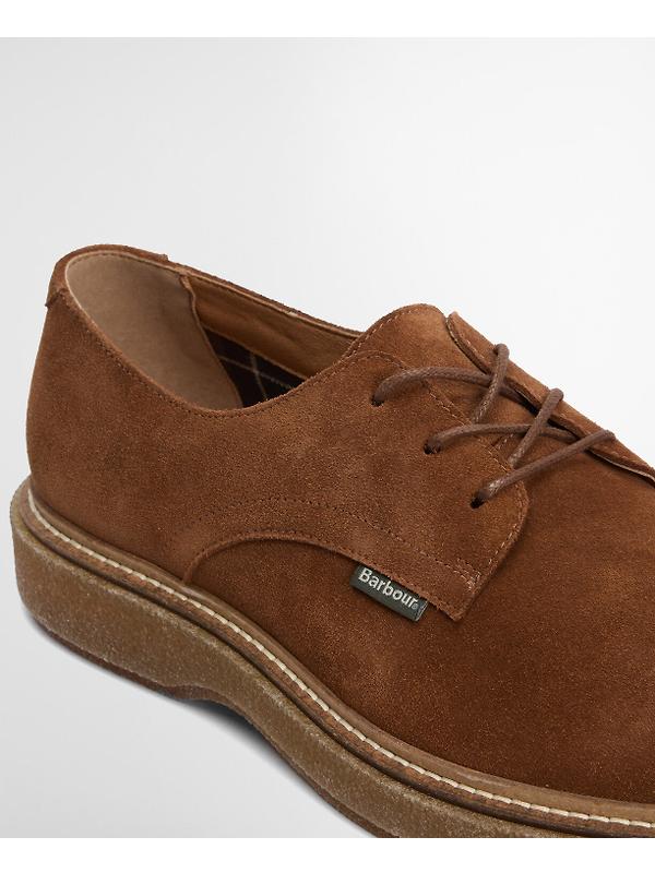 Barbour Men's Harefield Derby Shoes - Toffee Suede Image 5