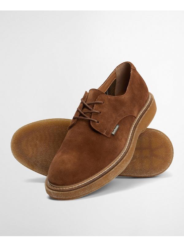 Barbour Men's Harefield Derby Shoes - Toffee Suede Image 6