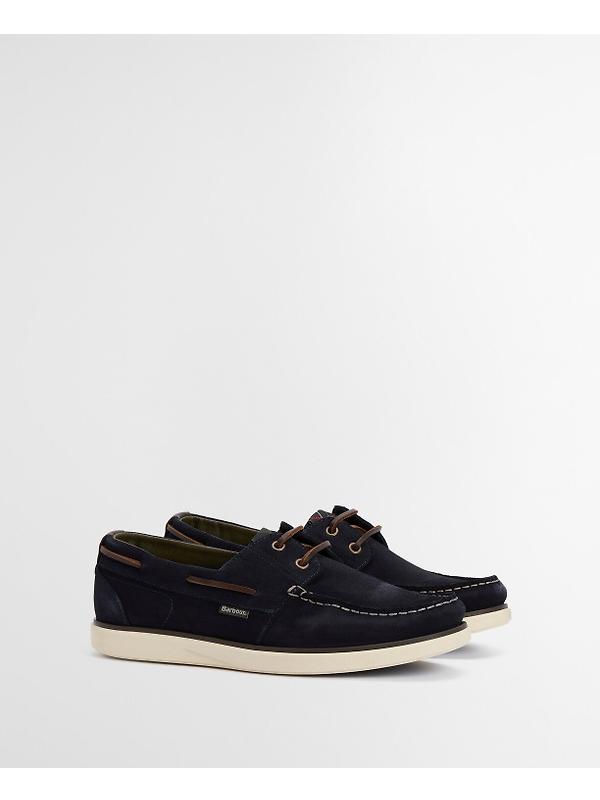 Barbour Men's Rothley Boat Shoes - Navy Suede Image 9