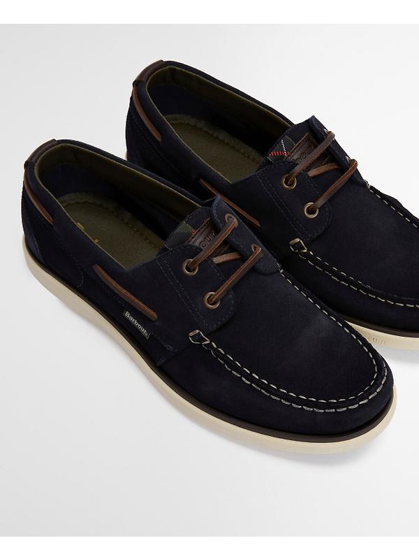 Barbour Men's Rothley Boat Shoes - Navy Suede Image 4