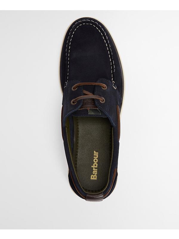 Barbour Men's Rothley Boat Shoes - Navy Suede Image 6