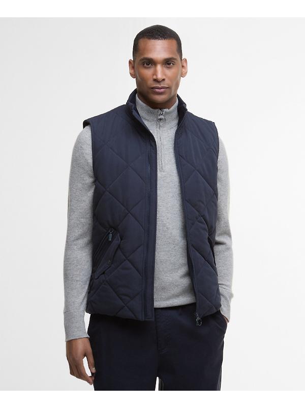 Barbour Men's City Chelsea Quilted Gilet - Dark Navy/Midnight Oak Image 2