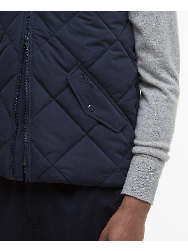 Barbour Men's City Chelsea Quilted Gilet - Dark Navy/Midnight Oak Image 6