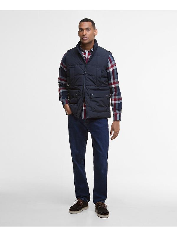 Barbour Men's Bedale Puffer Gilet - Dark Navy Image 3