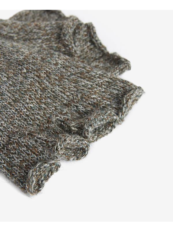 Barbour Men's Fingerless Gloves - Green Image 2