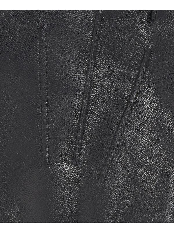 Barbour Men's Burnished Leather Thinsulate Gloves - Black Image 3