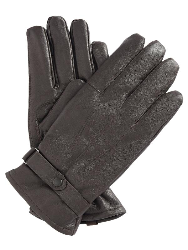 Product image of Barbour Burnished Leather Thinsulate Gloves - Brown