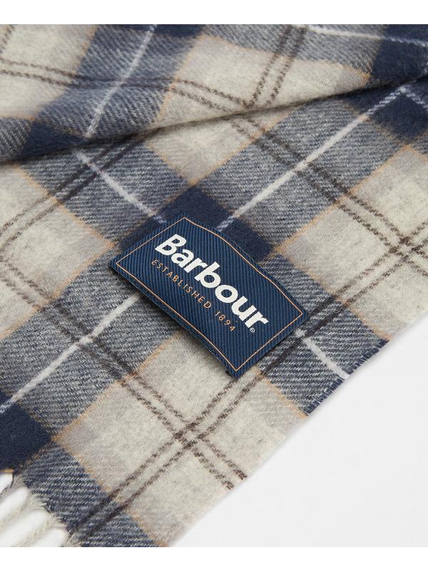 Barbour Men's Tartan Scarf & Glove Gift Set - Grey Midnight Image 7