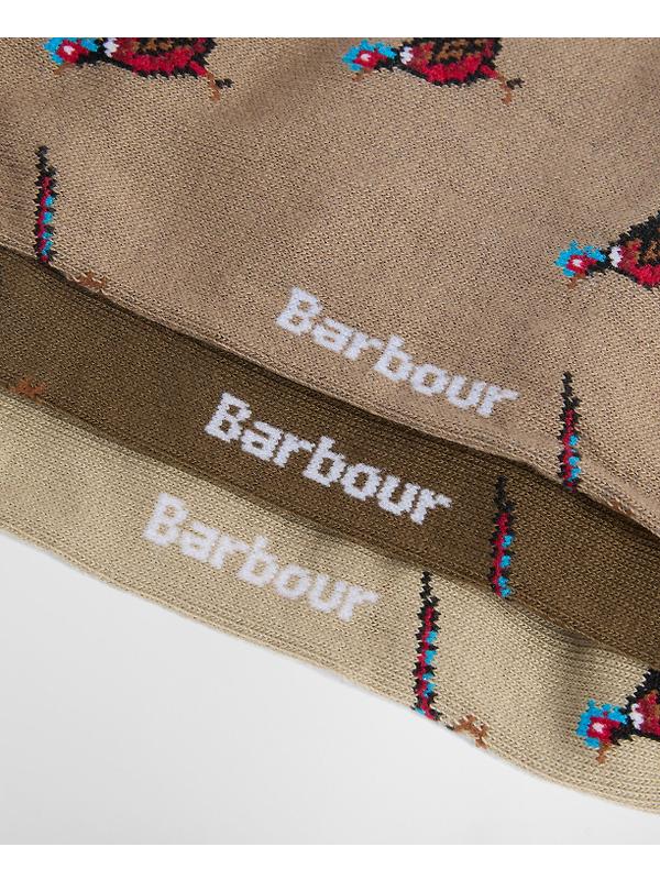 Barbour Men's Pheasant Socks Gift Box - Trench/Beech Mix Image 3