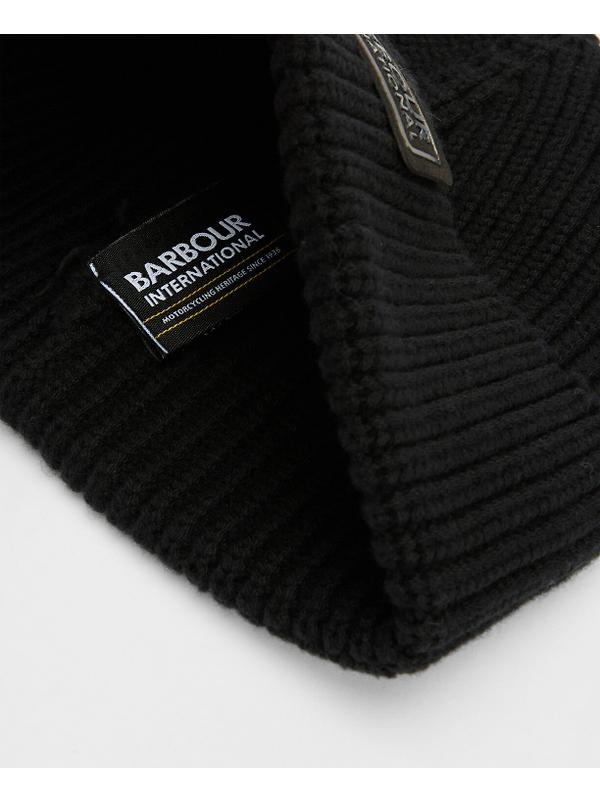 Barbour International Men's Sweeper Beanie and Scarf Gift Set - Black Image 7