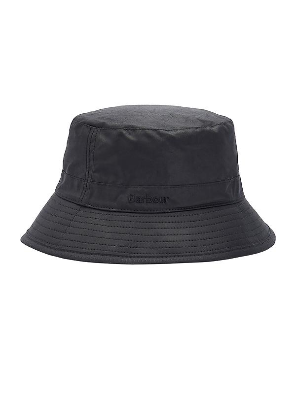 Barbour Wax Bucket Hat - Black Image 1