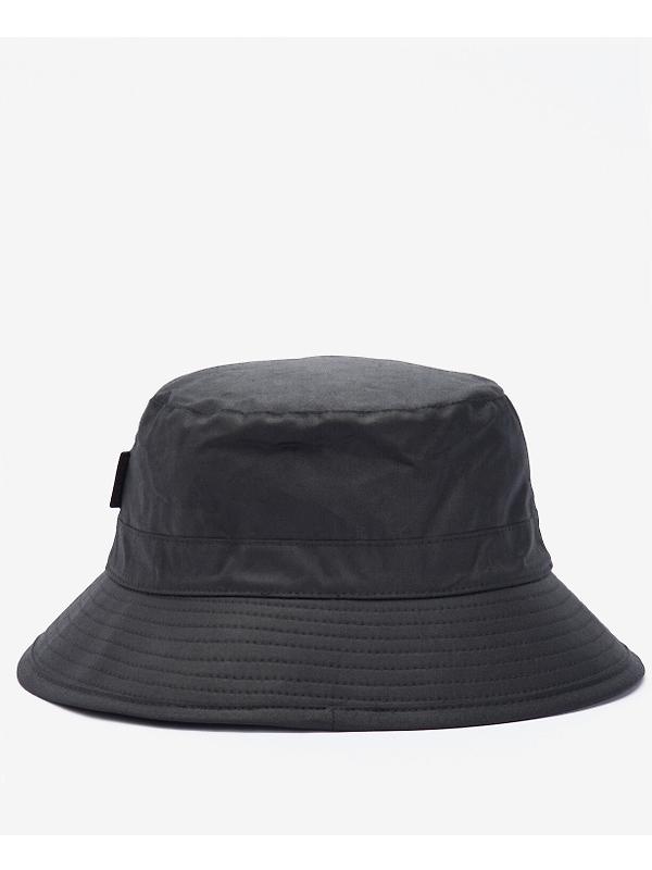 Barbour Wax Bucket Hat - Black Image 2