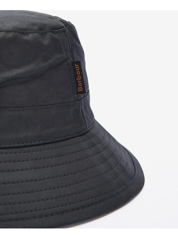 Barbour Wax Bucket Hat - Black Image 4