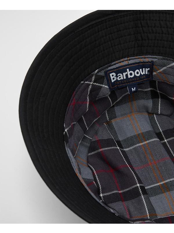 Barbour Wax Bucket Hat - Black Image 5