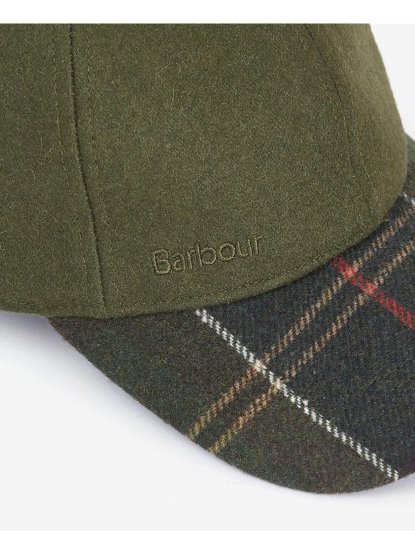 Barbour Men's Roker Cap - Forest Green/Classic Image 3