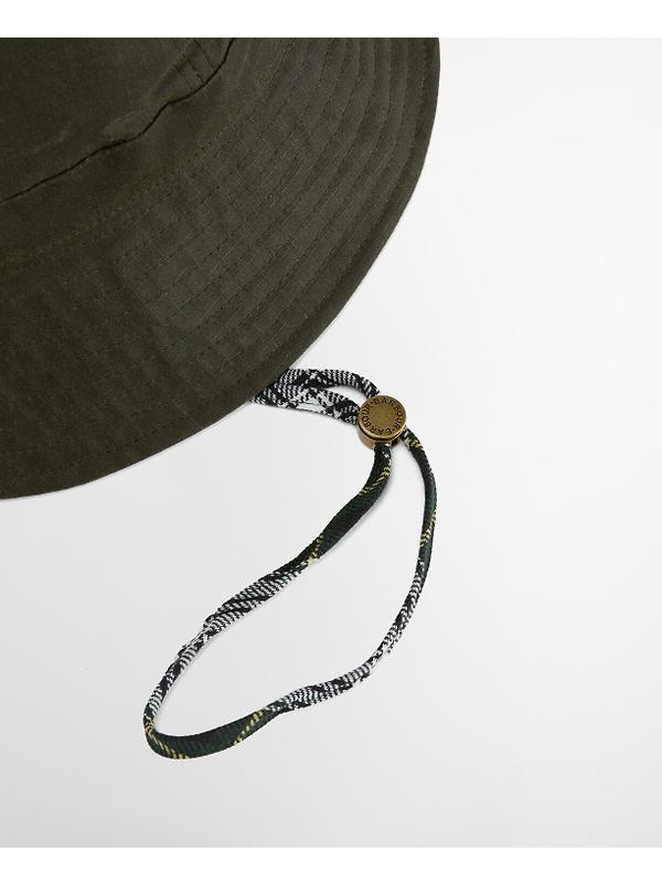 Barbour Men's Spectator 6 Panel Bucket Hat - Green Image 8