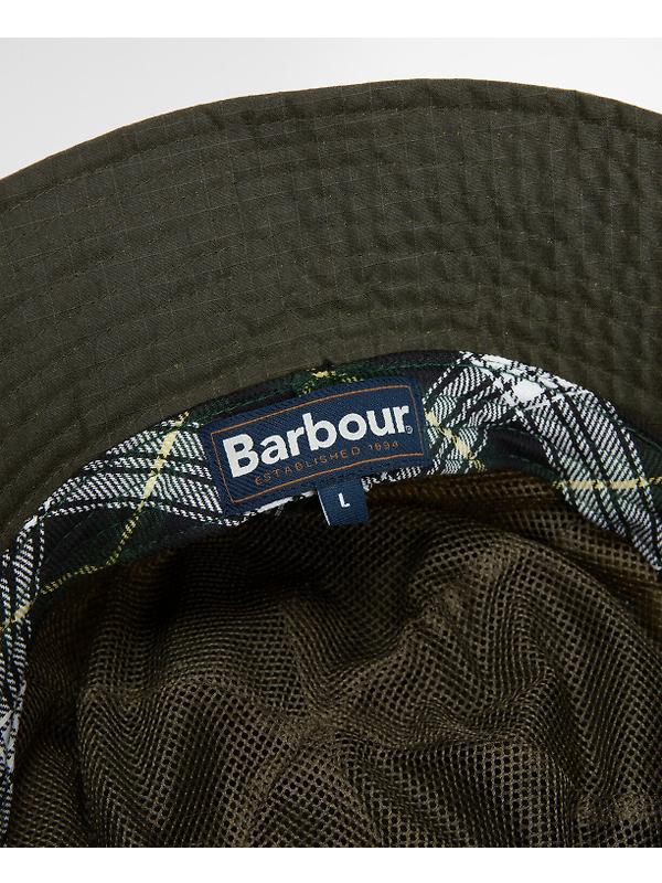 Barbour Men's Spectator 6 Panel Bucket Hat - Green Image 9