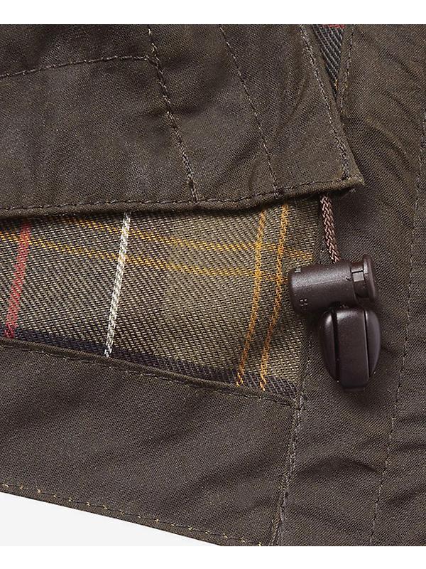 Barbour Classic Sylkoil Hood - Tartan Lining - Olive Image 4