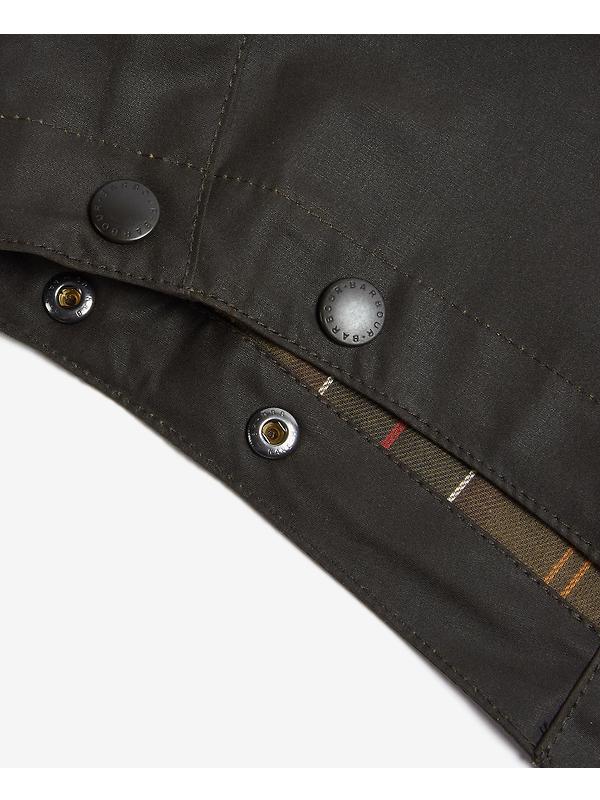 Barbour Classic Sylkoil Hood - Tartan Lining - Olive Image 2