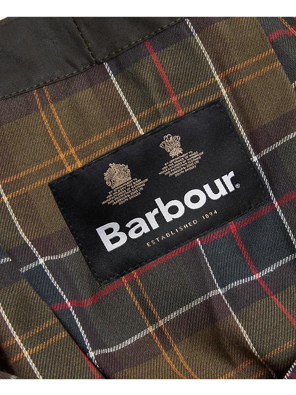 Barbour Classic Sylkoil Hood - Tartan Lining - Olive Image 5