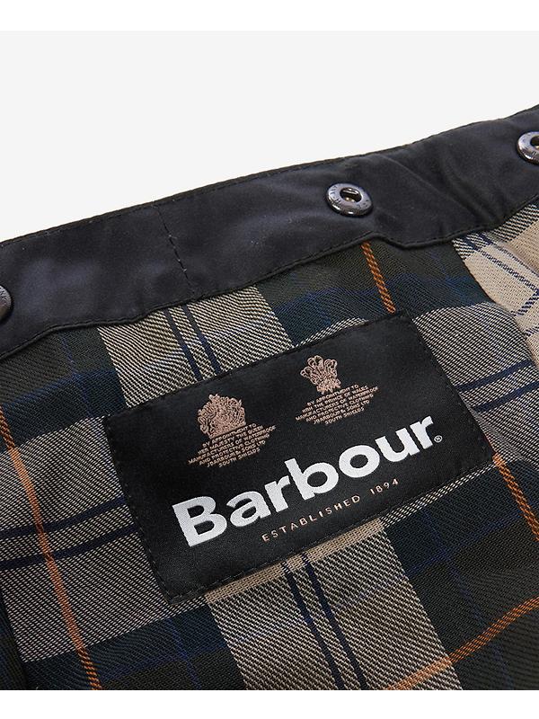 Barbour Wax Cotton Hood - Tartan Lining - Sage Image 3