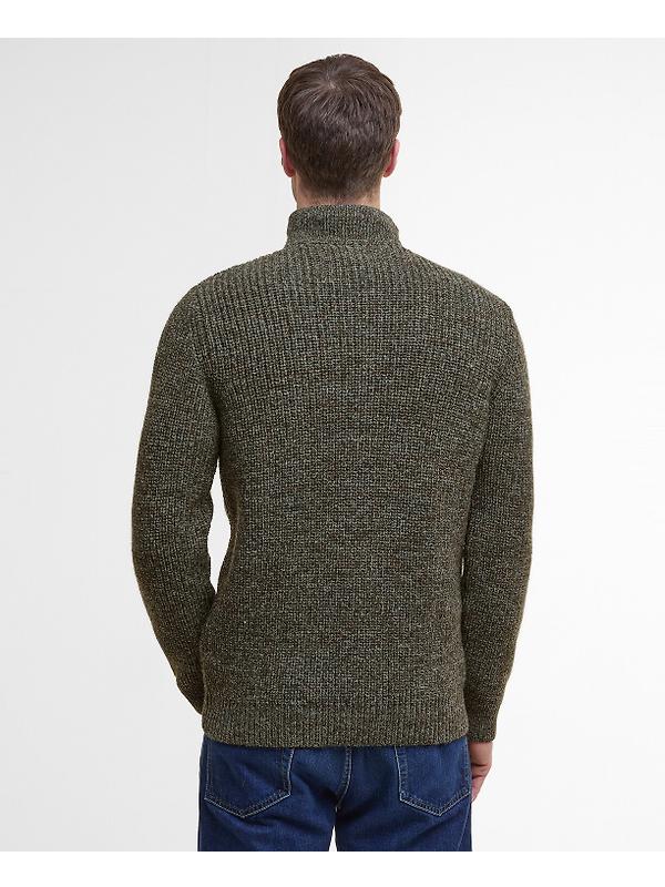 Barbour Men's New Tyne Half Zip Sweater - Derby Tweed Image 4