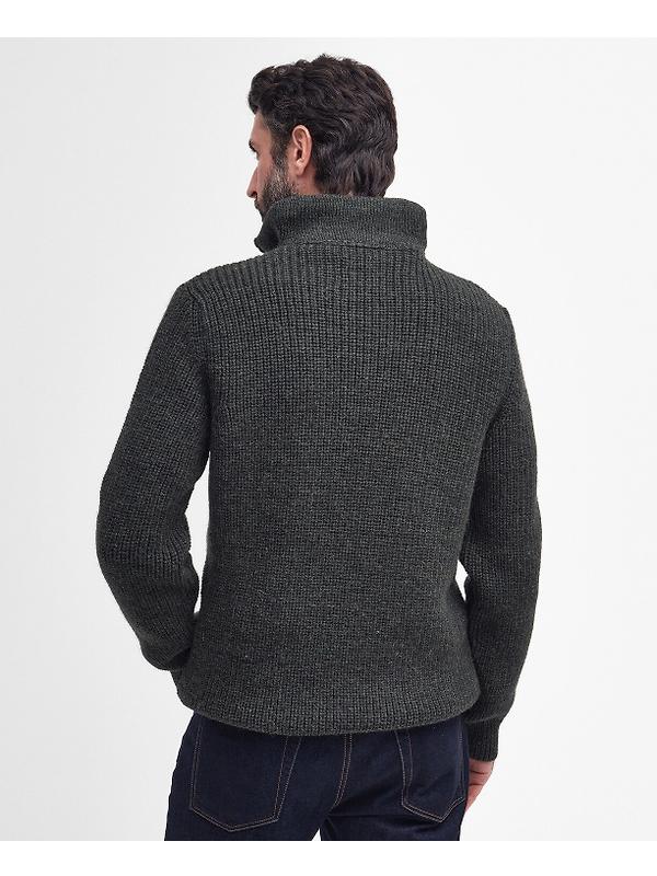 Barbour Men's New Tyne Half Zip Sweater - Olive Image 4