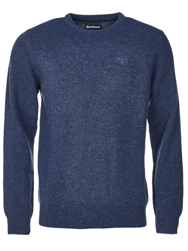 Barbour Men's Tisbury Crew Neck Jumper - Deep Blue Product Image