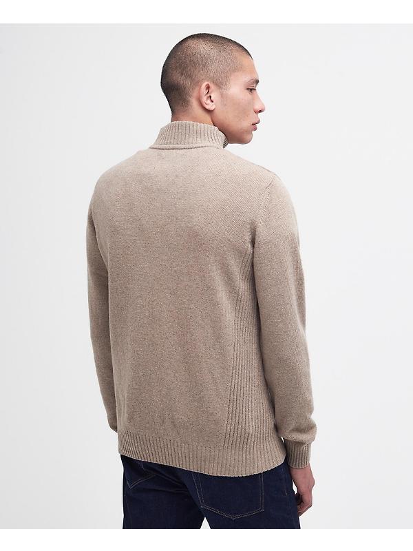 Barbour Men's Nelson Half Zip Sweater - Stone Image 4