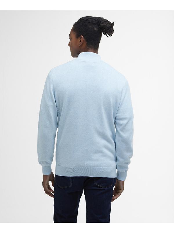Barbour Men's Cotton Half Zip Jumper - Ocean Sky Image 4