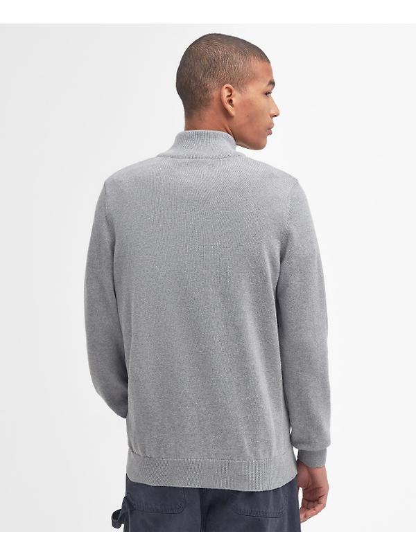 Barbour Men's Cotton Half Zip Jumper - Grey Image 4