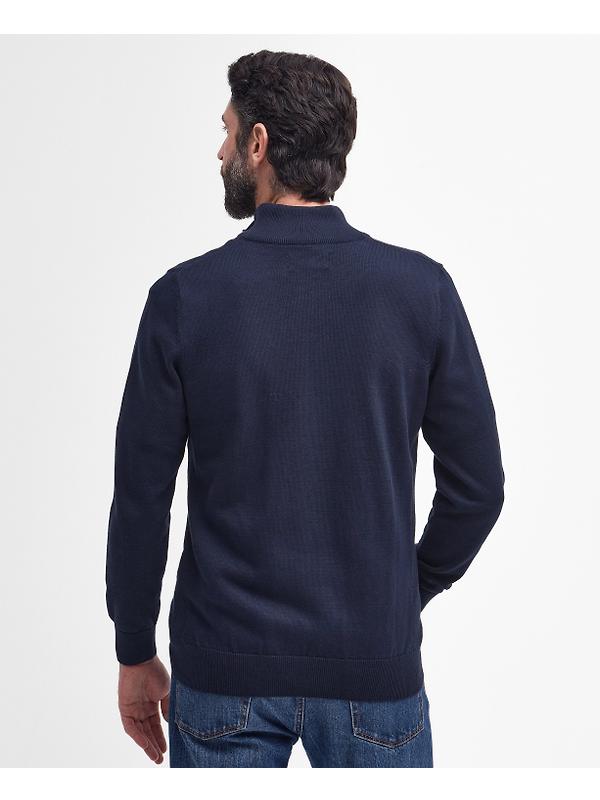Barbour Men's Cotton Half Zip Jumper - Navy Image 3