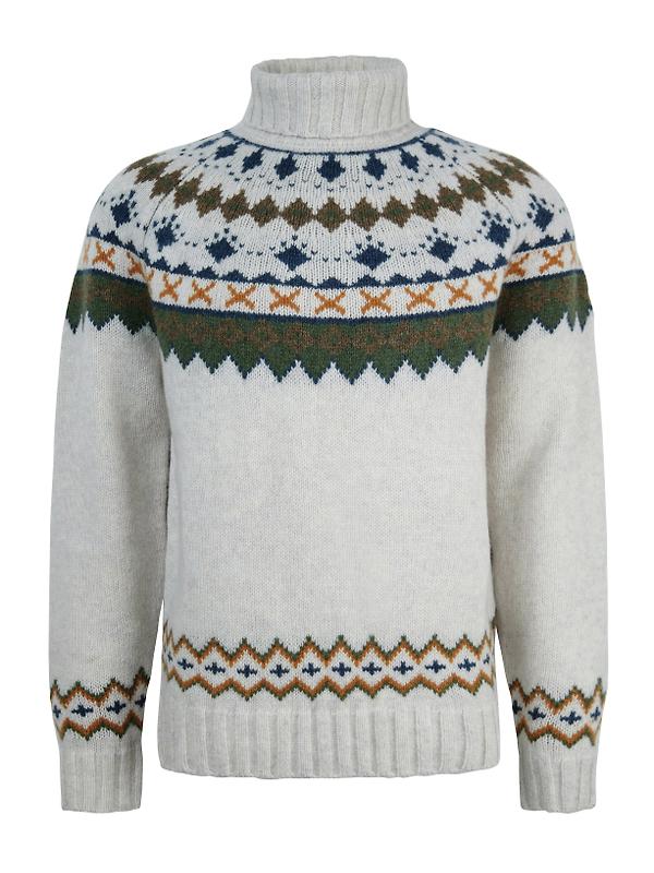 Barbour Men's Roose Roll-Neck Jumper - Whisper White Product Image