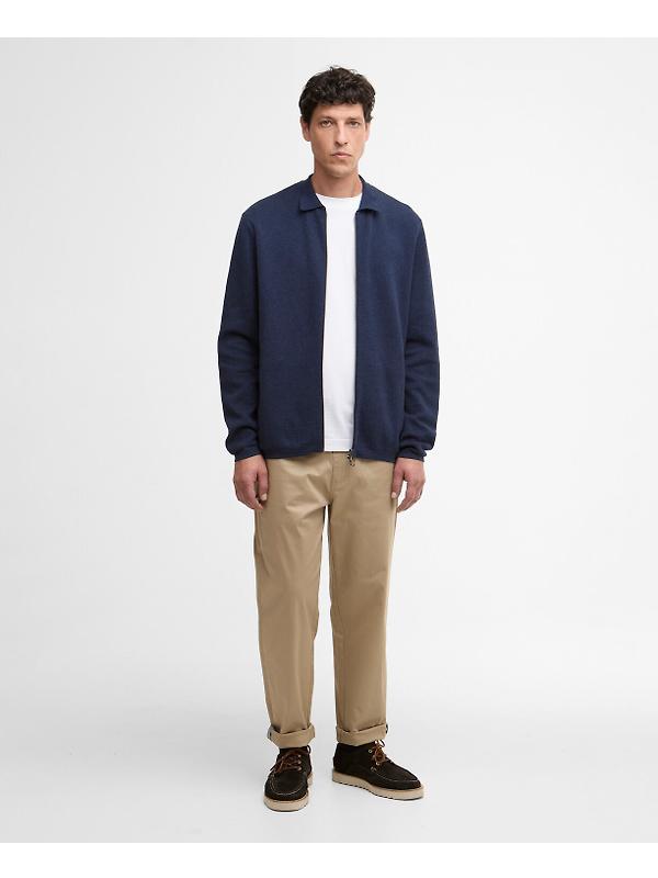 Barbour Men's Crowcombe Knitted Zip Thru Jacket - Navy Image 3