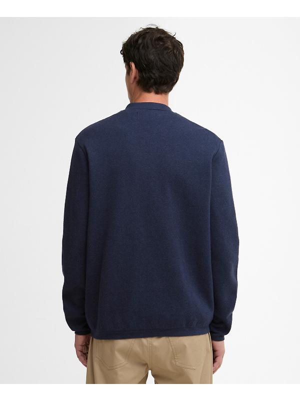 Barbour Men's Crowcombe Knitted Zip Thru Jacket - Navy Image 4
