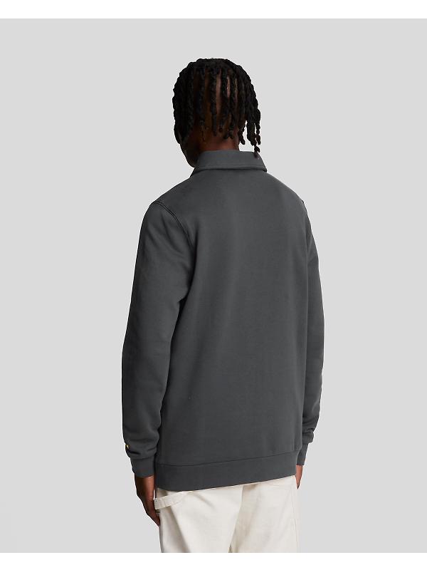 Lyle & Scott Men's Embroidered Collared 1/4 Zip Jumper - Gunmetal/Cove Image 2