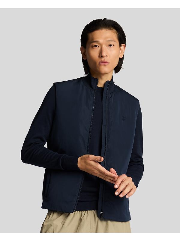Lyle & Scott Men's Tonal Hybrid Gilet - Dark Navy Image 2
