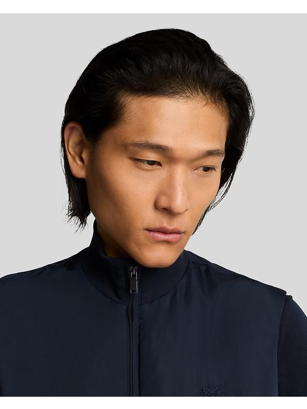 Lyle & Scott Men's Tonal Hybrid Gilet - Dark Navy Image 5