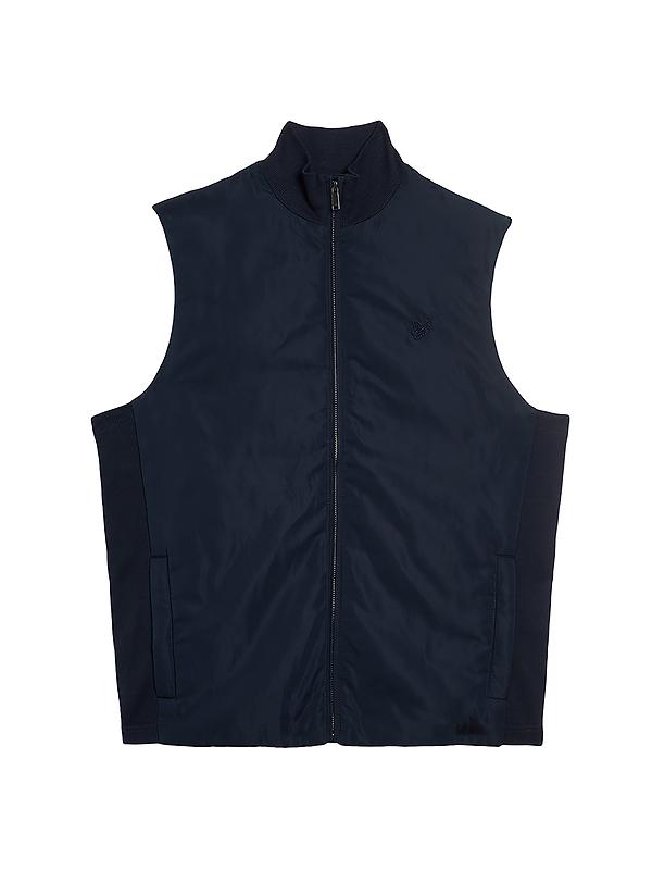 Lyle & Scott Men's Tonal Hybrid Gilet - Dark Navy Product Image