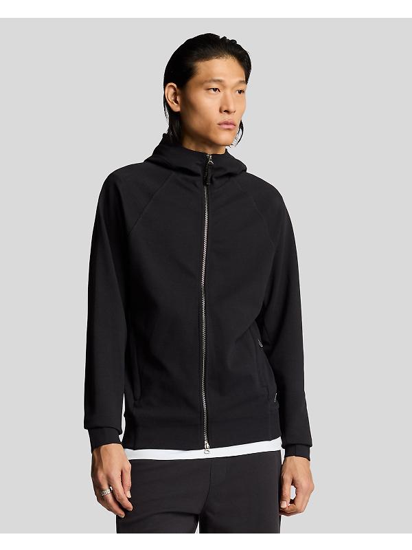 Lyle & Scott Men's Diagonal Interlock Zip Through Hoodie - Lacquer Image 2