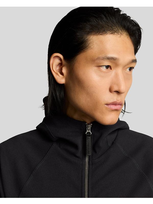 Lyle & Scott Men's Diagonal Interlock Zip Through Hoodie - Lacquer Image 5