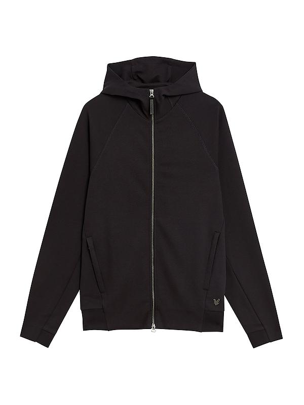 Lyle & Scott Men's Diagonal Interlock Zip Through Hoodie - Lacquer Image 1