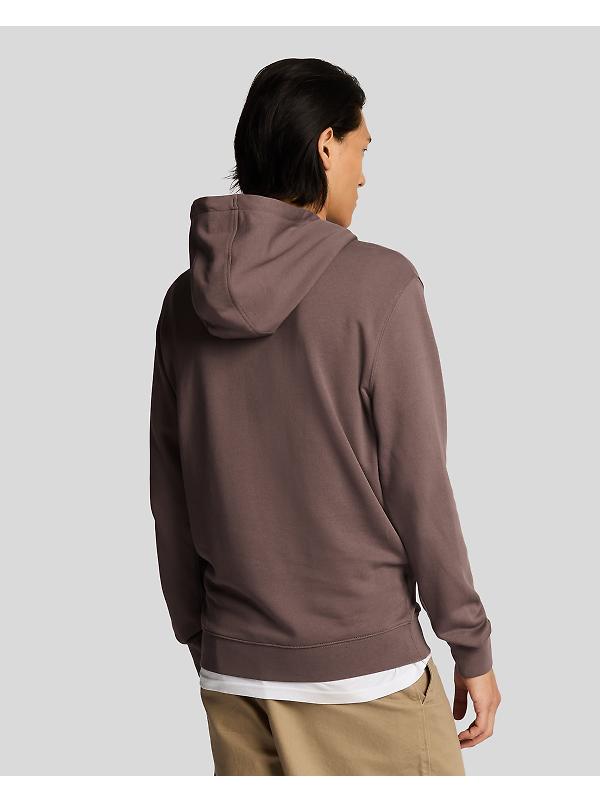 Lyle & Scott Men's Superfine Pullover Hoodie - Plum Truffle Image 4