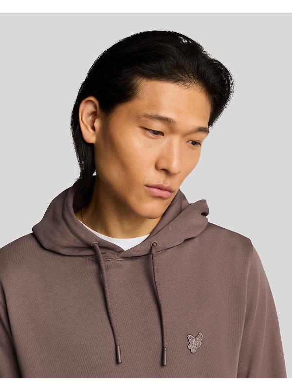 Lyle & Scott Men's Superfine Pullover Hoodie - Plum Truffle Image 5