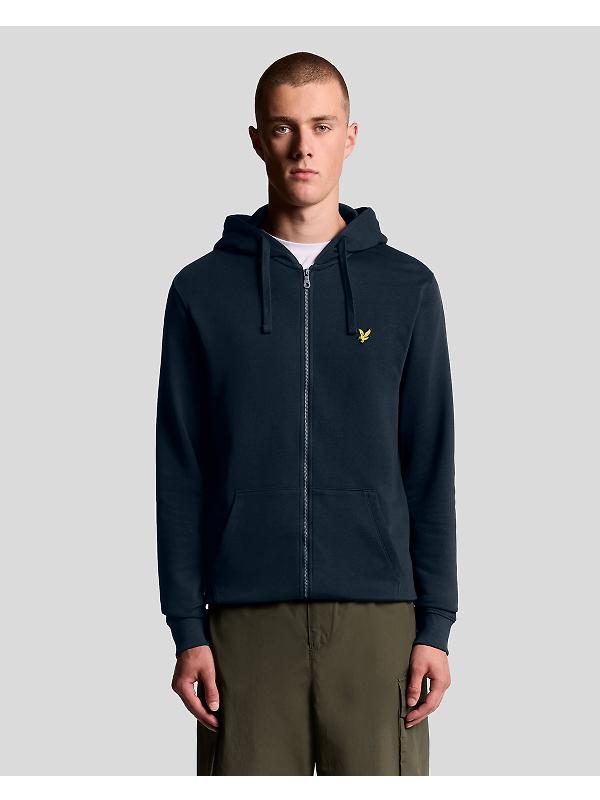 Lyle & Scott Men's Loopback Cotton Fit Full Zip Hoodie - Dark Navy Image 2