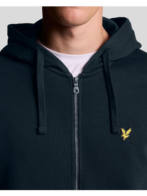 Lyle & Scott Men's Loopback Cotton Fit Full Zip Hoodie - Dark Navy Image 4