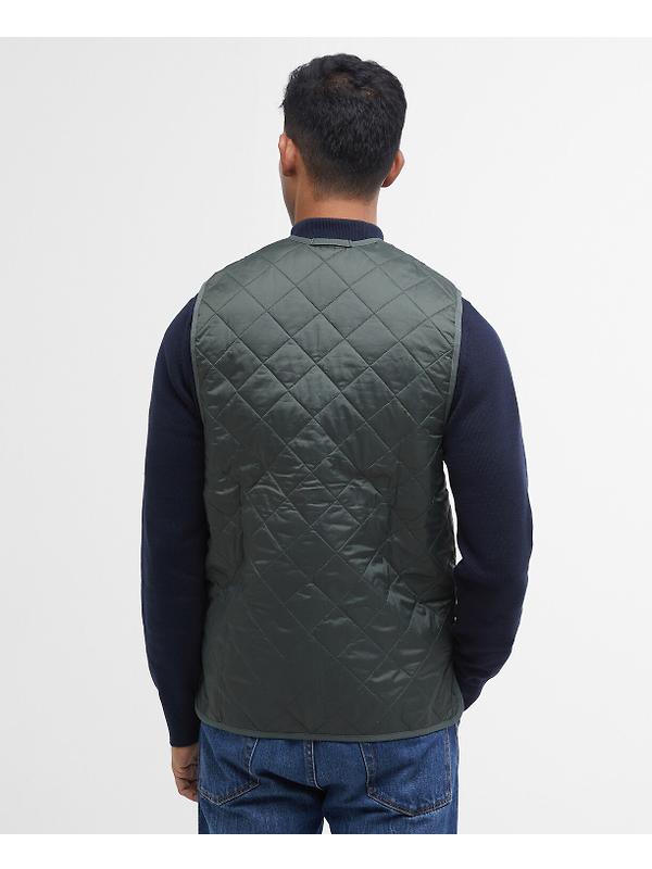 Barbour Men's Quilted Waistcoat/Zip-In Liner - Olive/Classic Image 4