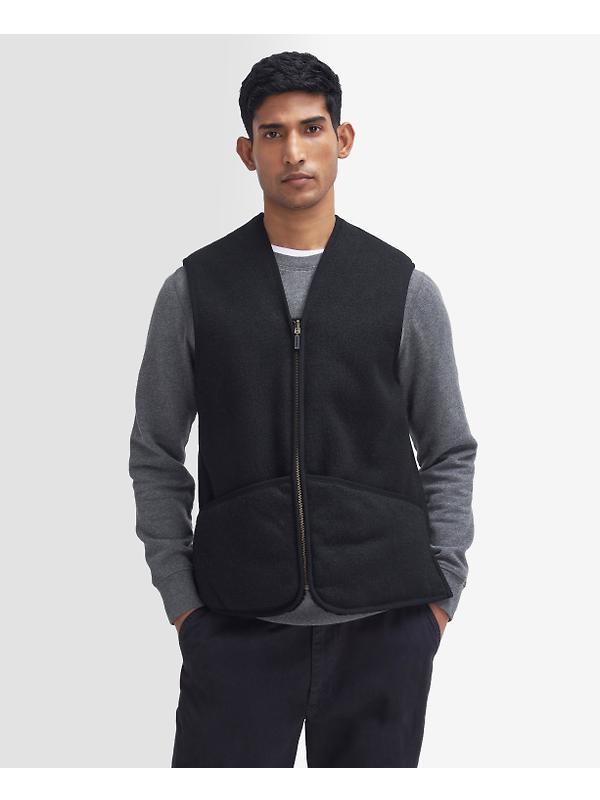 Barbour Men's Warm Pile Zip Liner - Black Image 3